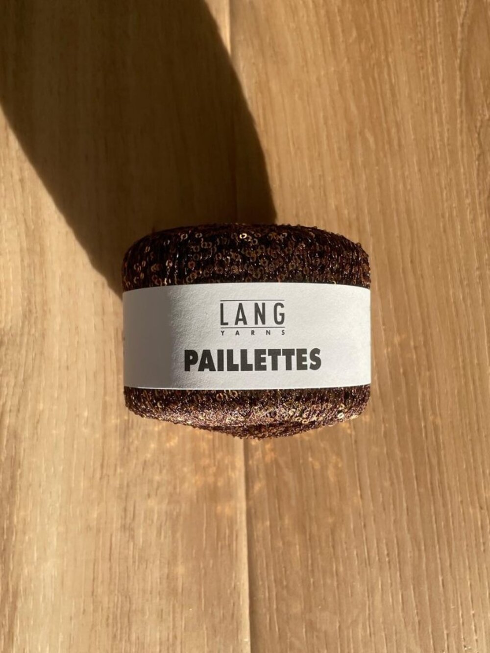 LANG Yarns - Paillettes in Espresso + Shawl Knitting Pattern